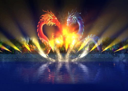 泰國華欣中華城水舞秀