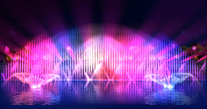 泰國華欣中華城水舞秀