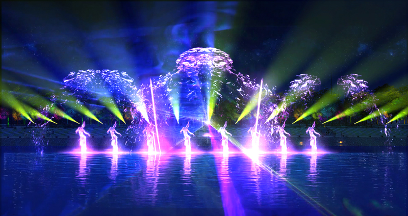 泰國華欣中華城水舞秀